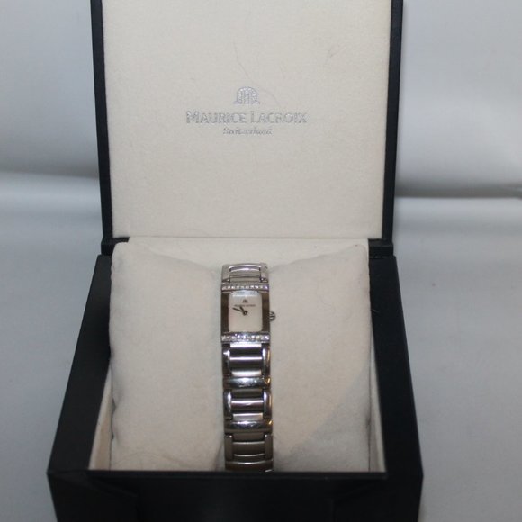 Maurice Lacroix Miros Quartz Swiss Diamond MOP Watch w Case Xtra Link Rtl $2175 - Picture 1 of 11